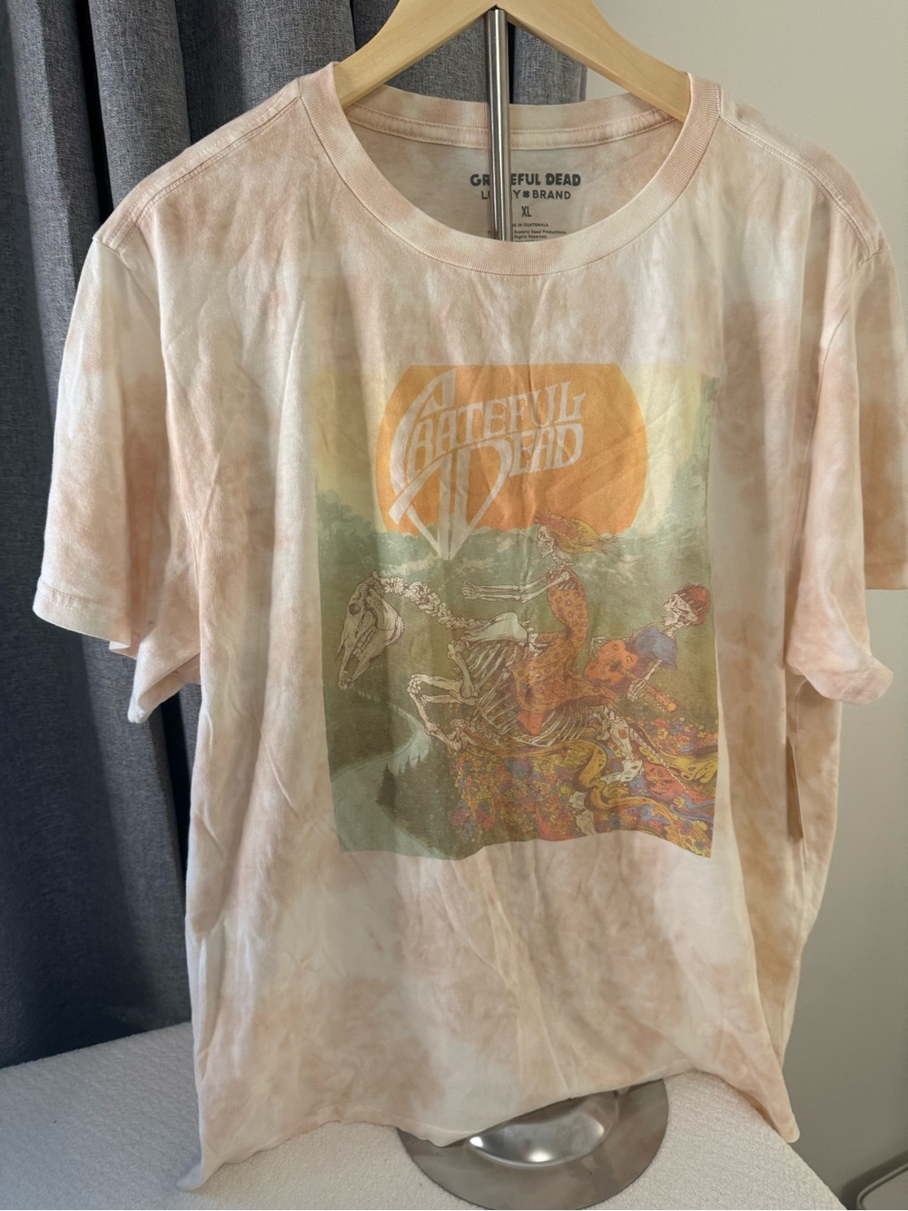Lucky Brand Grateful Dead Graphic Tee - Pale Peach Tie-Dye